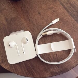 Apple Headphones and Charging Cord